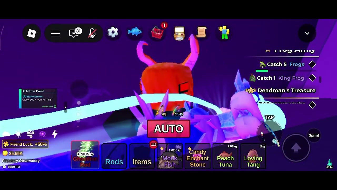 ikut update fish it cosmic bareng @wi2go//#roblox #fishing #update 