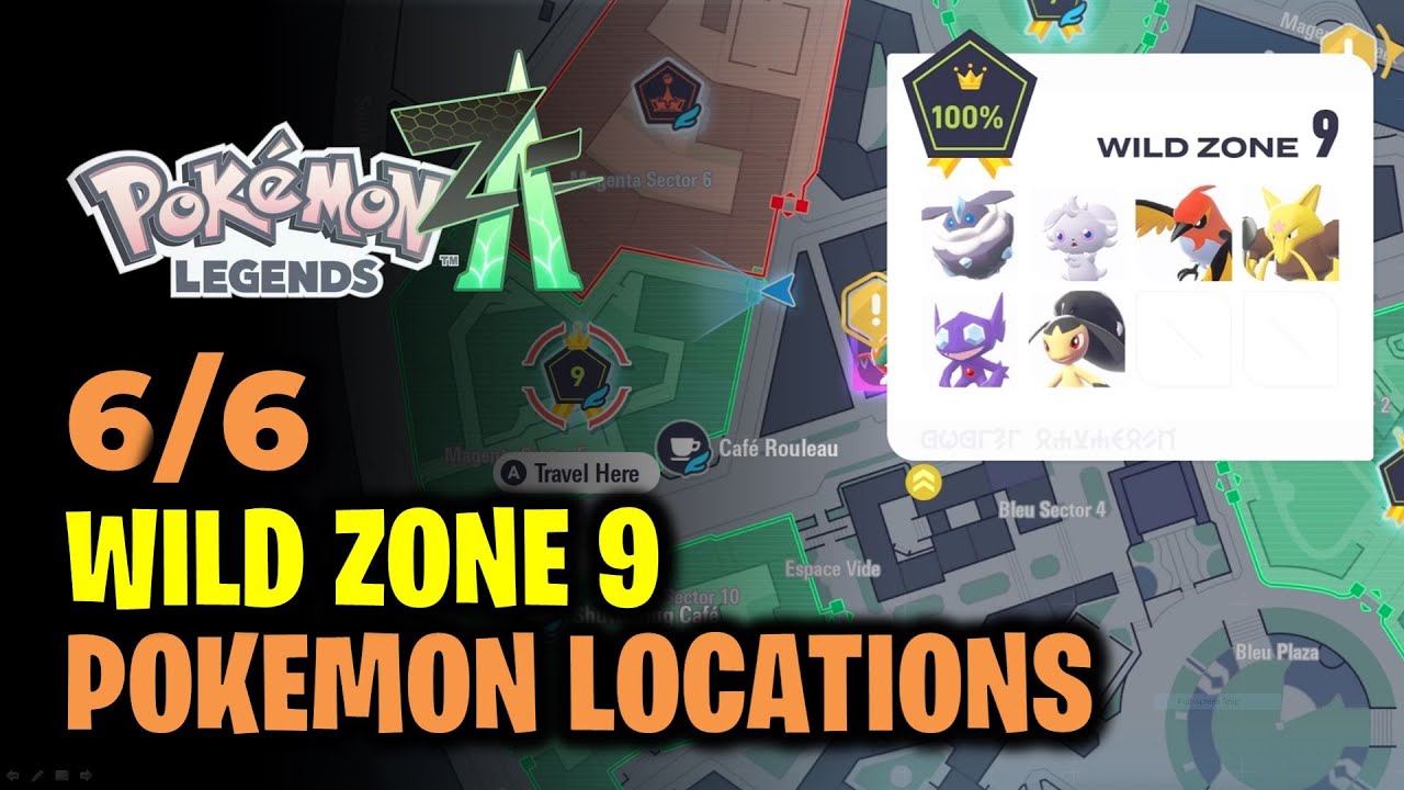 Wild Zone 9 - All Pokemon Locations | Pokemon Legends Z-A