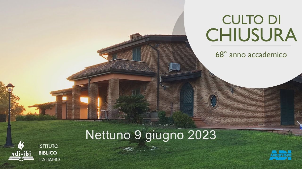 Istituto Biblico Italiano | Chiusura 68° anno accademico