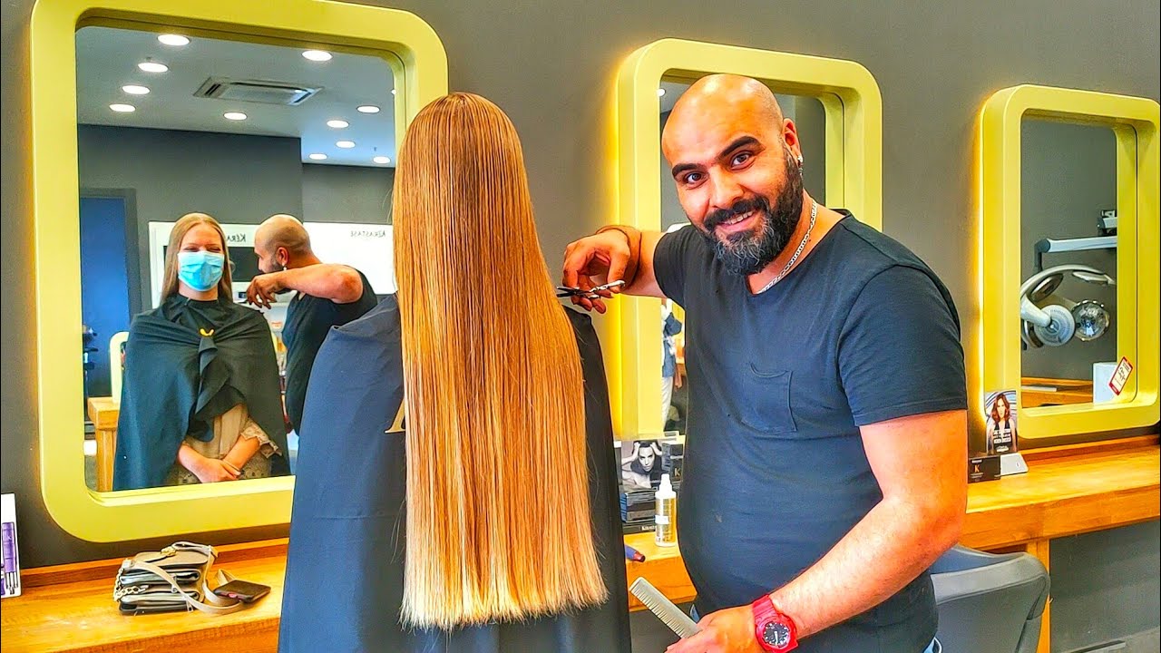 SHE HAS THE HAIR OF 3 PEOPLE! ( Long Haircut For Women )