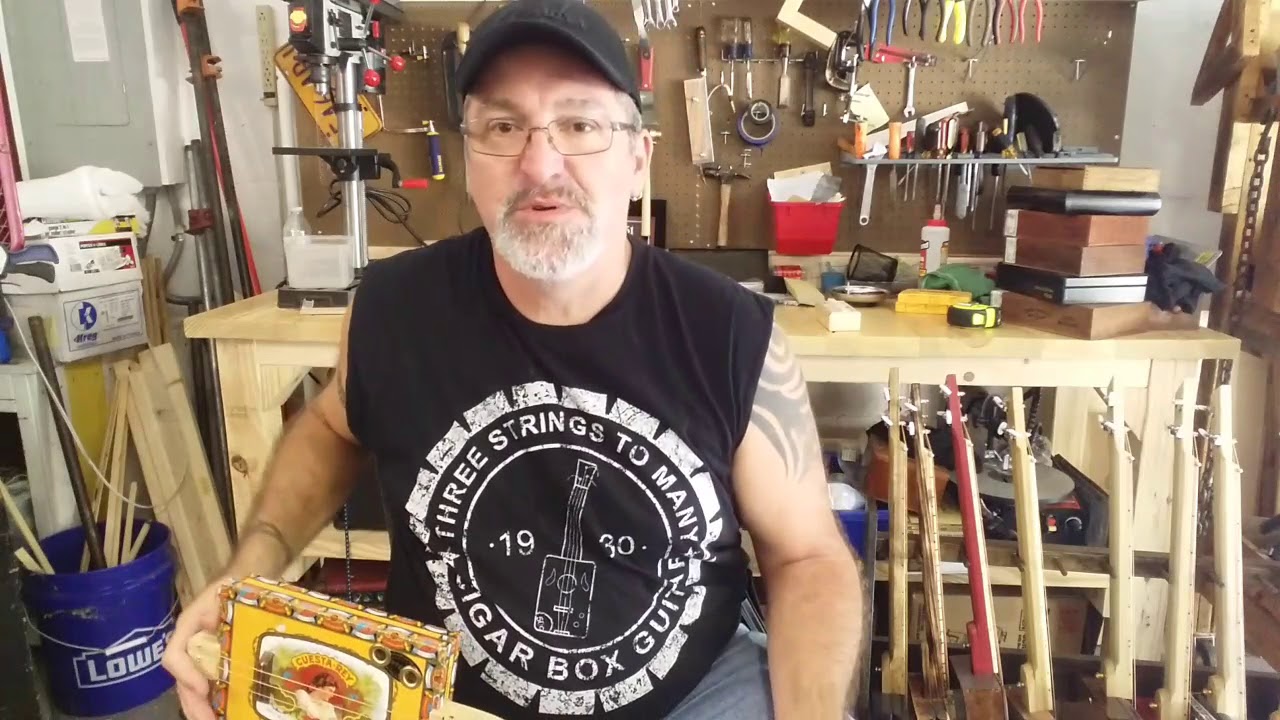 Cigar Box Guitar - Easy blues riff.