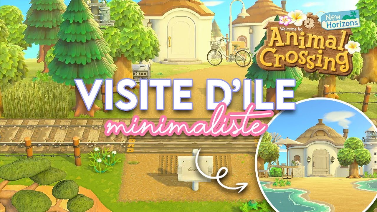 VISITE D'ÎLE NATURELLE MINIMALISTE MAGNIFIQUE ! + ASTUCES 🌾 - ANIMAL CROSSING NEW HORIZONS