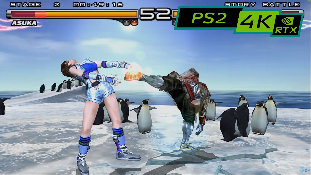 Геймплей и вступление Tekken 5 / 4K эмулятор PS2 PCSX2 / RTX 2080ti