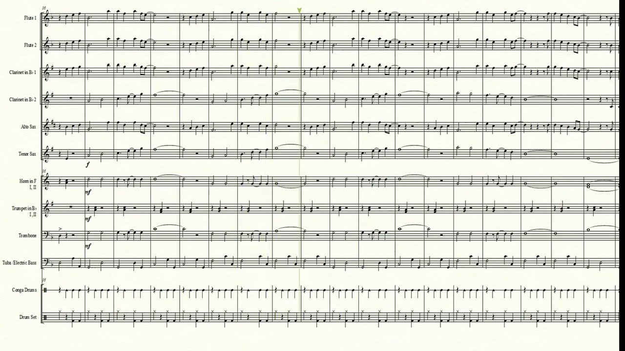 Nunca es suficiente, Angeles azules partitura vientos