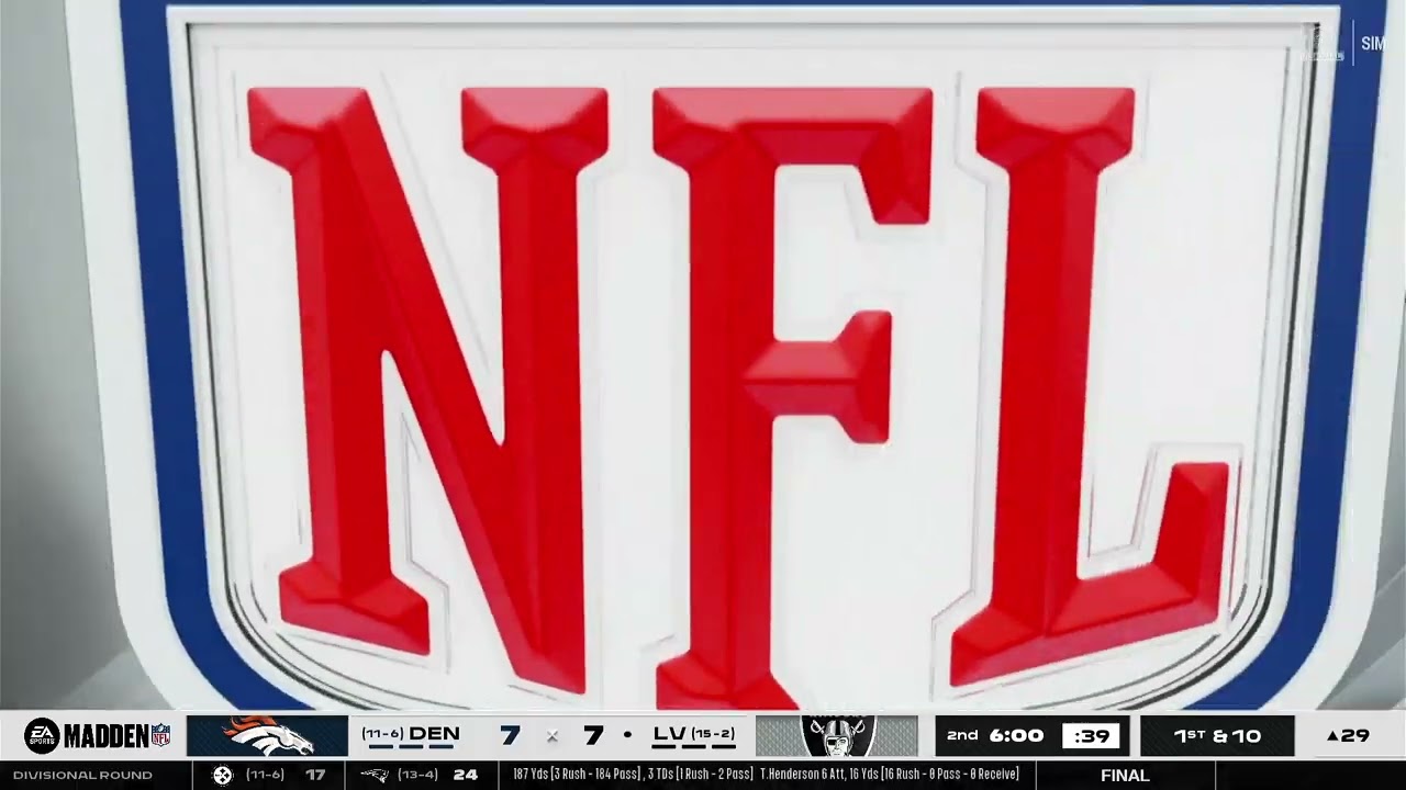 Year 2 AFC Divisional Raiders vs Broncos | Full Game Simulation Franchise Rebuild | Madden 26