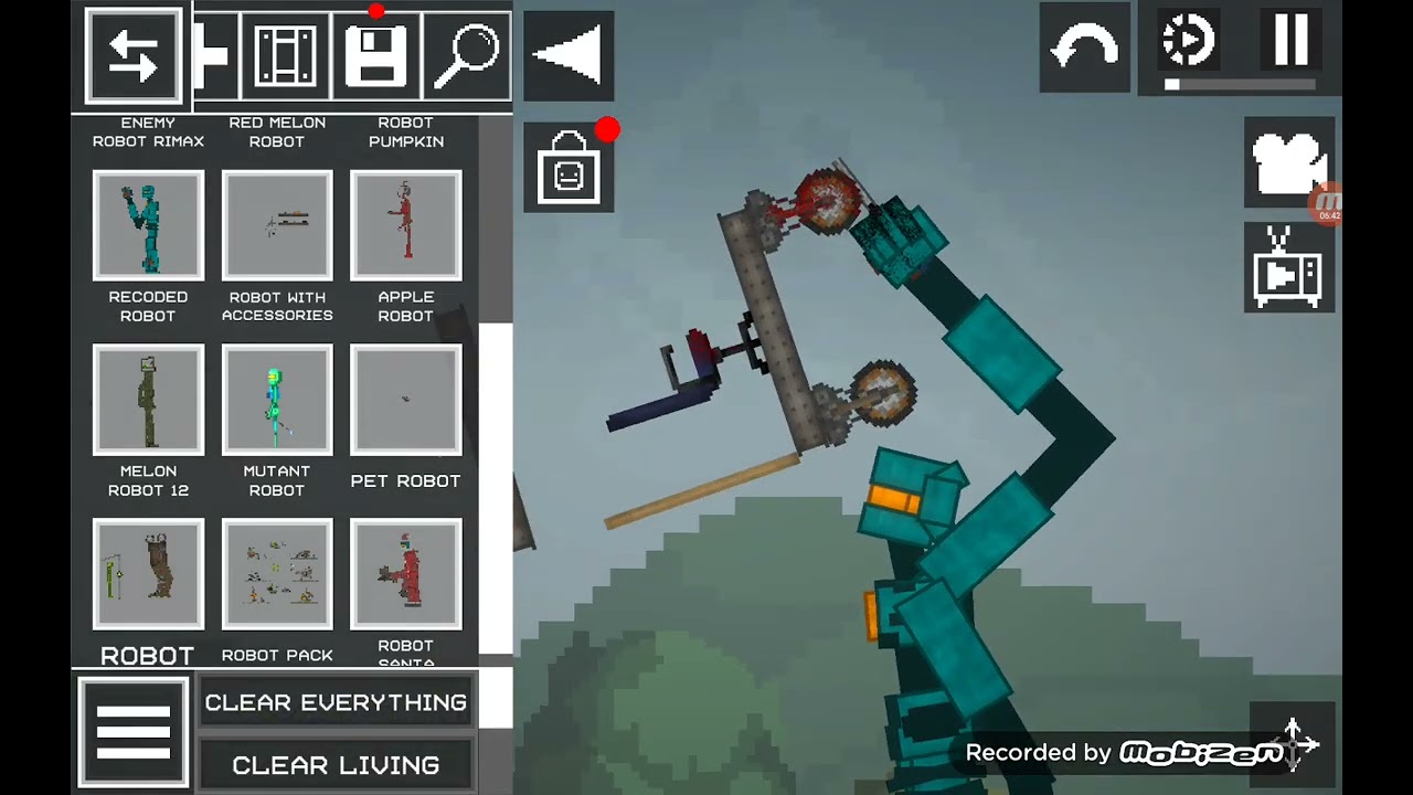La pelea de robots vs monstruos vs melon #melonsandbox 
