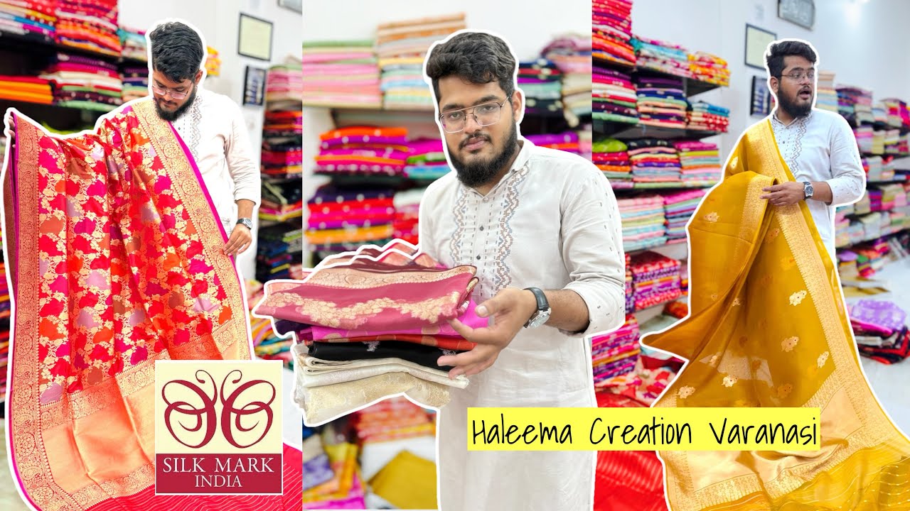 Banarasi Pure Raw Mango,Katan Silk, Mashroo, Tissue, Khaddi Georgette, Rasian Silk​@haleemacreation 