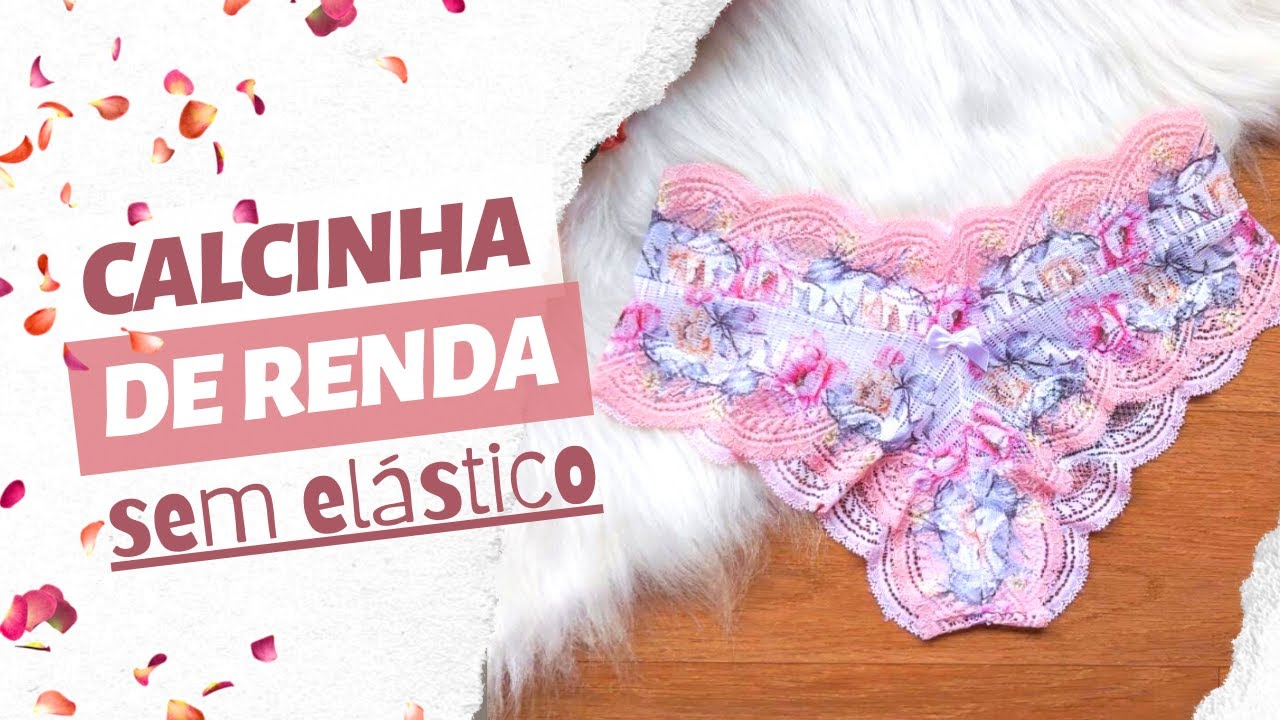Calcinha Sem Elástico de Renda - Ref. 143