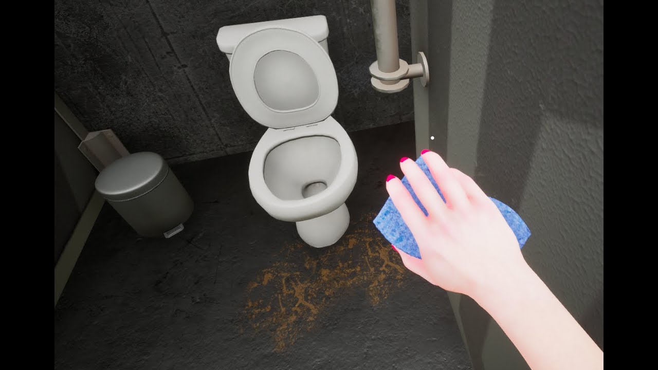 Cleaning simulator - Cleaning toilets