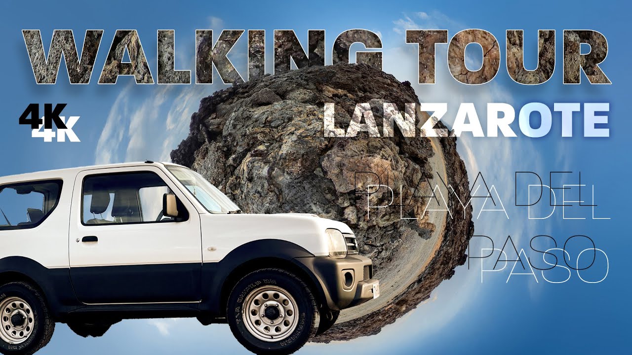 4K WALKING TOUR towards Playa del Paso | Cinematic raw beauty of Lanzarote, Canary Islands