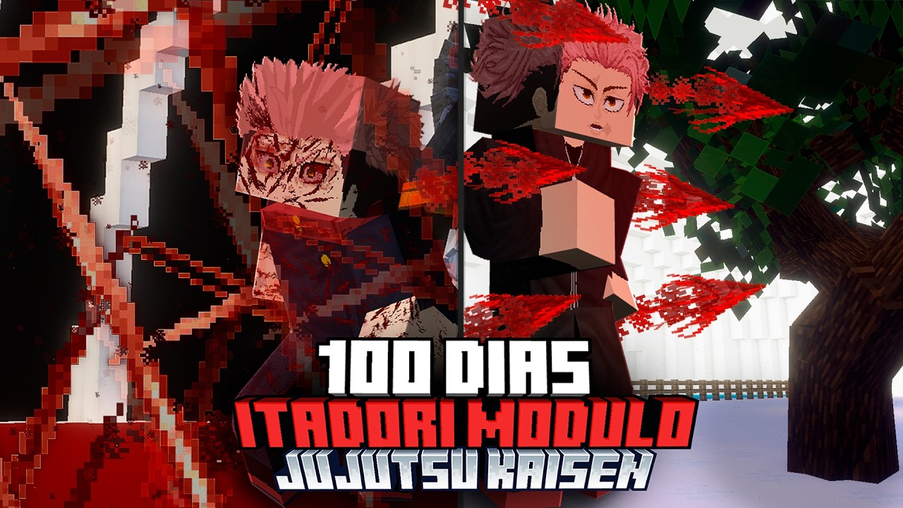 Levei 100 Dias Pra me Tornar o ITADORI MODULO no Minecraft Hardcore!