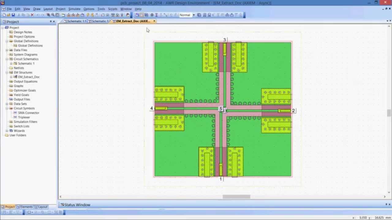 5 min PCB in AWR with PDK