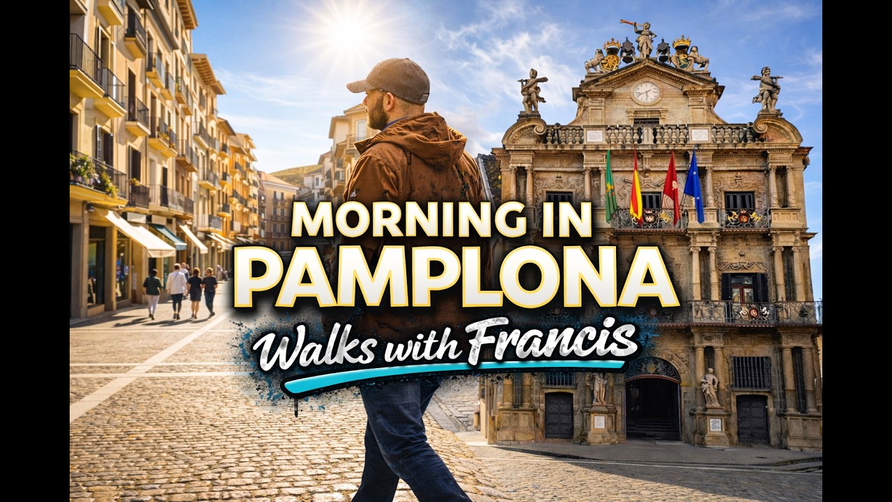 Sunny Morning Walk in Pamplona 🇪🇸 | Morning Walking Tour #walking #españa #CityWalk # #SpainTravel