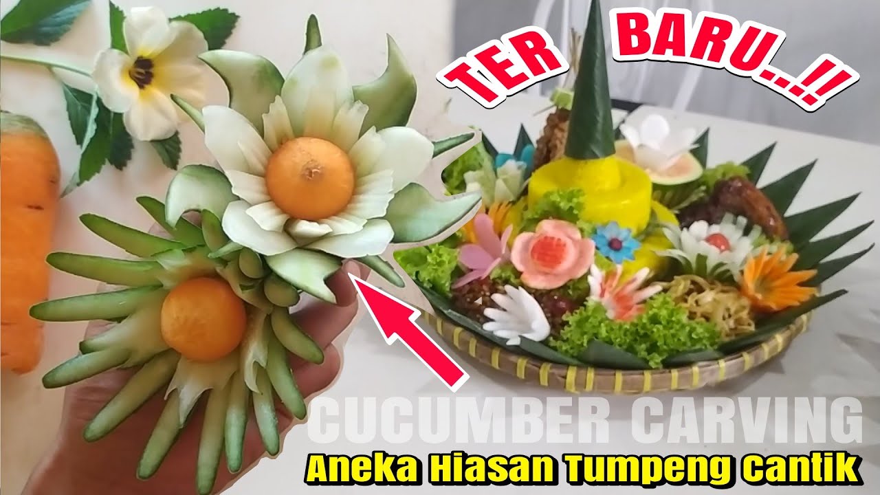 Garnish Timun ~ Ini Cara Menghias Tumpeng Mini Super Cantik 😍 | Aneka Hiasan Tumpeng