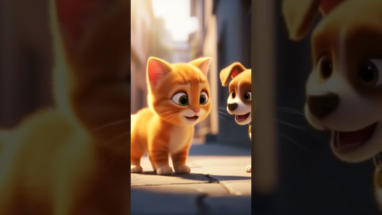 Episode 5 Miro kitten in Istanbul meeting friend puppy #cat #funny #cute #animals #shorts