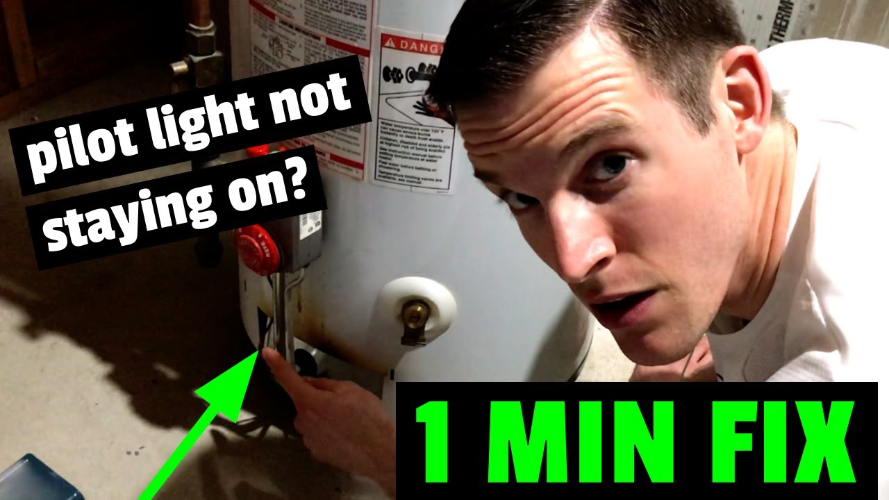 EASY FIX! Hot Water Heater Pilot Light Won't Stay Lit or On? How to fix waterheater in 1 minute