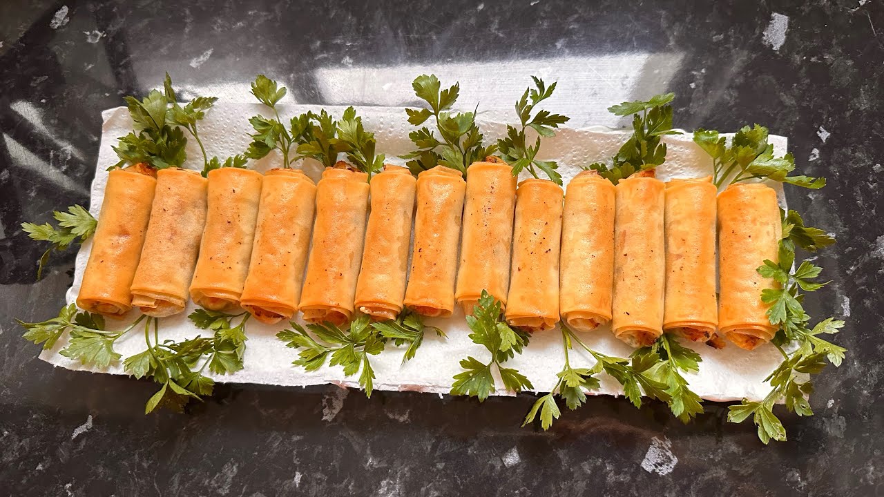 Rolltos de primavera con queso