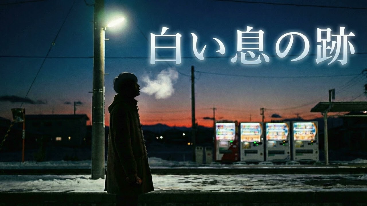 白い息の跡