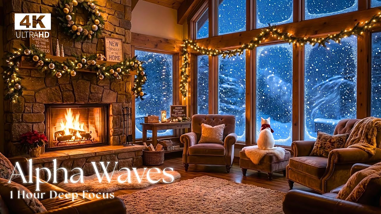 New Year Jazz 2026 🔥 1 Hour Deep Focus | New Year Jazz Piano | Wide-Angle Snowfall Sanctuary