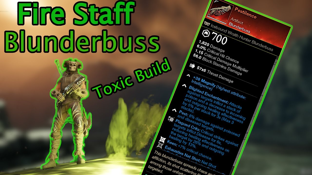 New World PVP - Fire Staff | Blunderbuss Pestilence (Build Included)