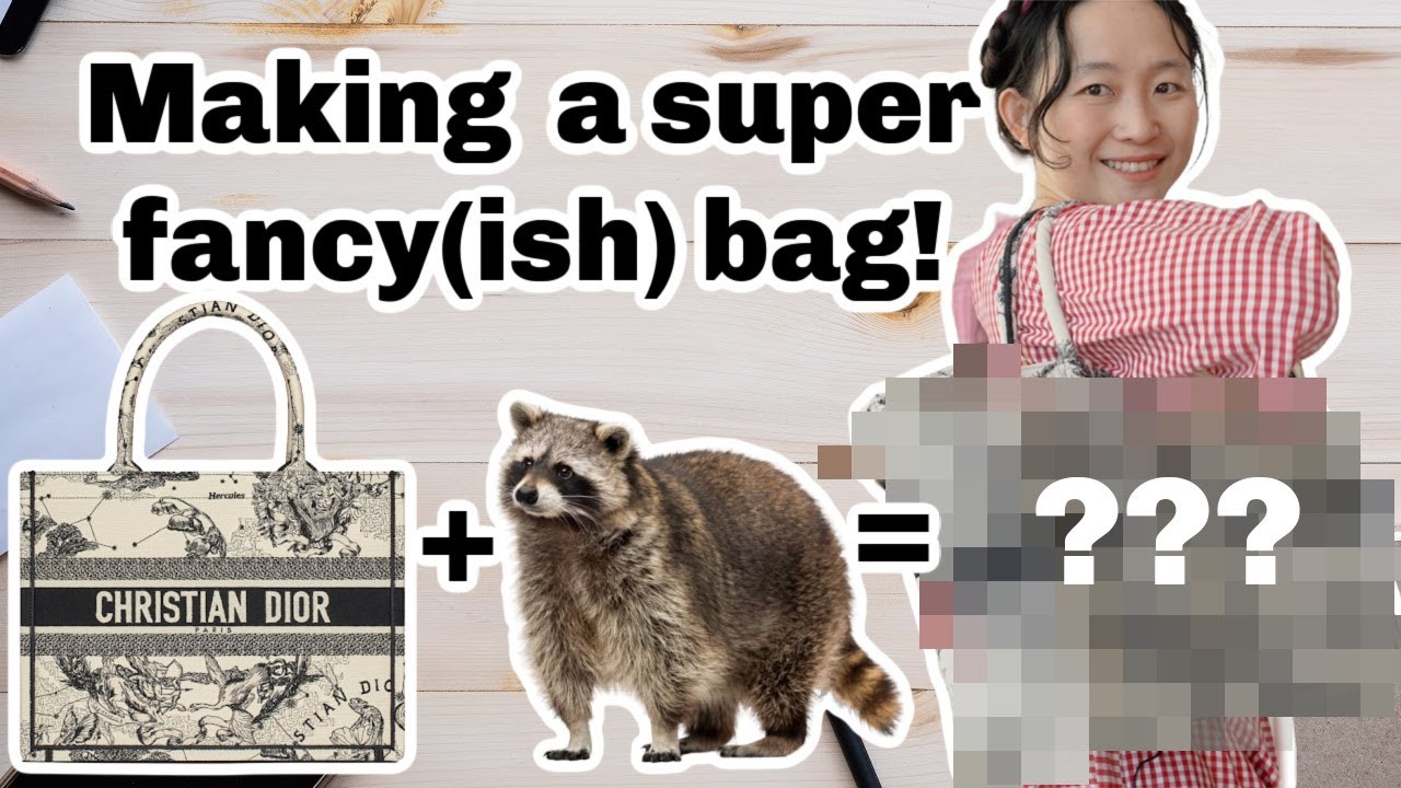 Создаём сумку-тоут Dior Book Tote, но с вышивкой в ​​виде енота || Дизайнерская сумка Trash Panda...