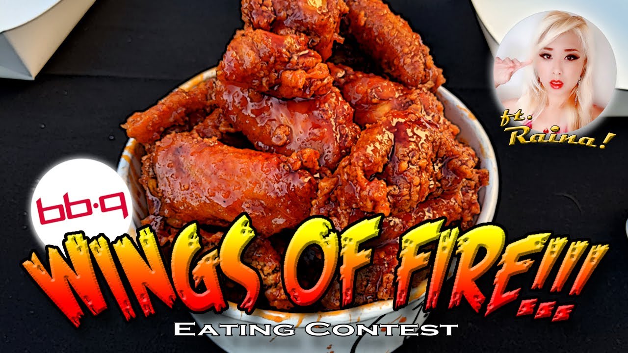 WINGS OF FIRE EATING CONTEST ft. @RainaHuang │ BB-Q Chicken Rancho