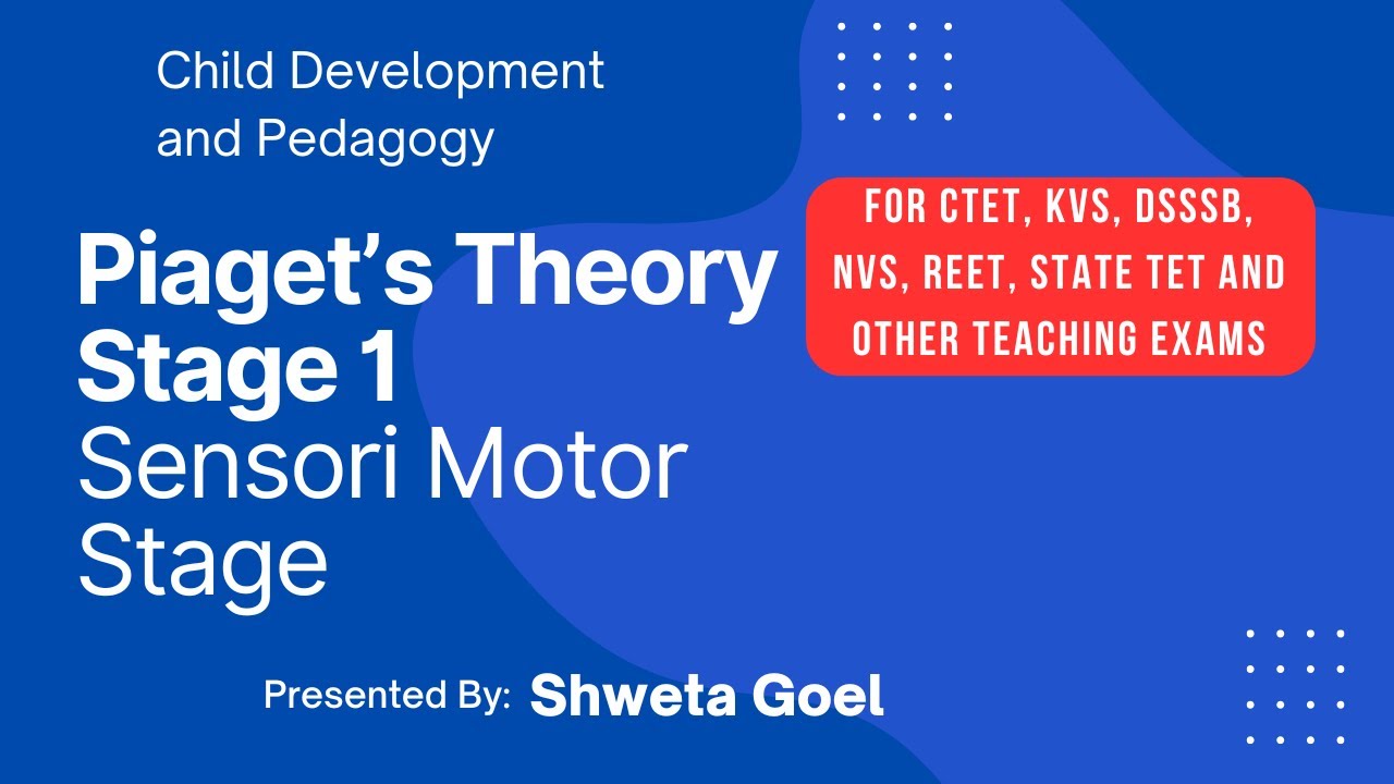 Piaget's Cognitive Development Theory | Stage 1 Sensorimotor Stage | For CTET