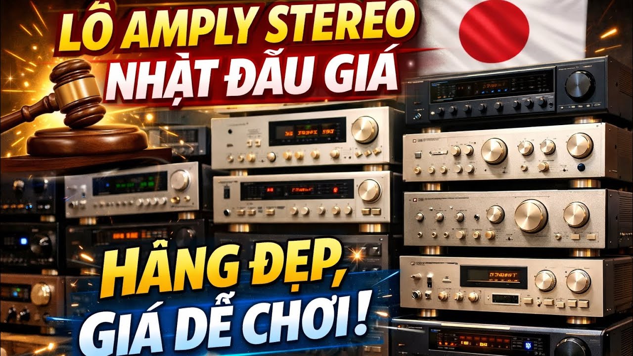 Lô Amply Stereo Nhật Đấu Giá – Hàng Đẹp, Giá Dễ Chơi!