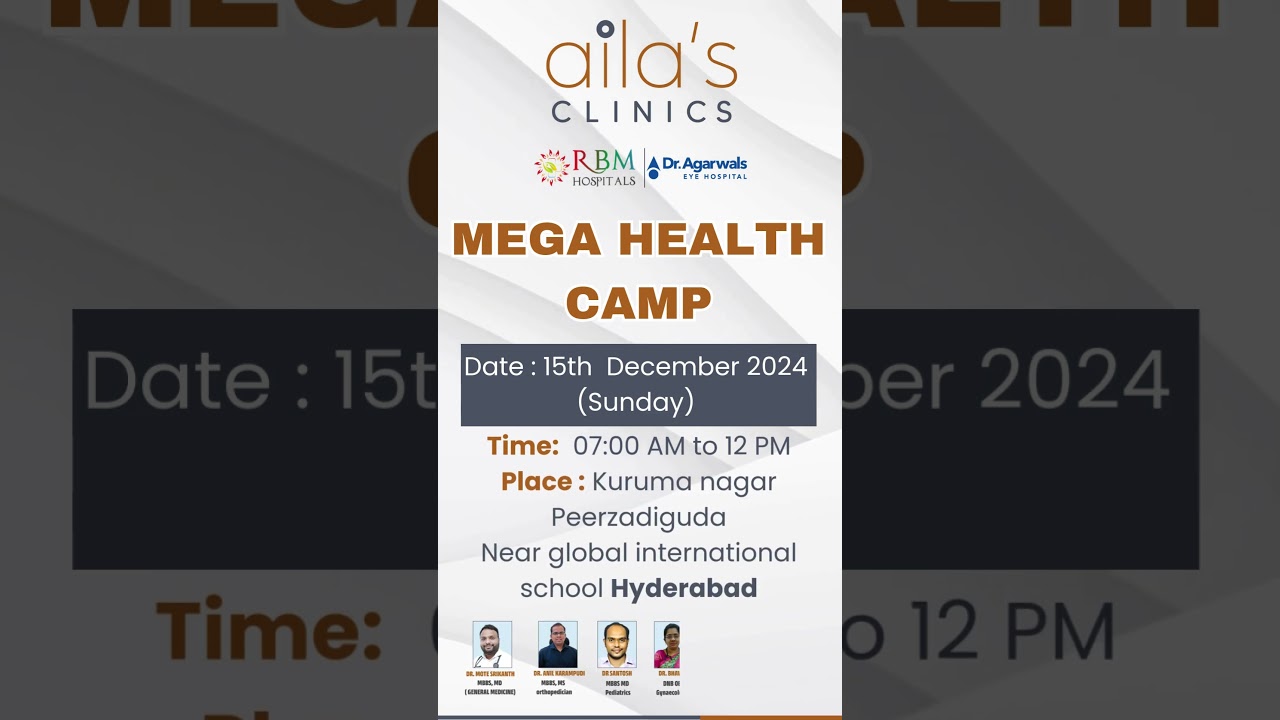 📢 Don&rsquo;t miss Aila's Clinics Mega Health Camp! 🏥