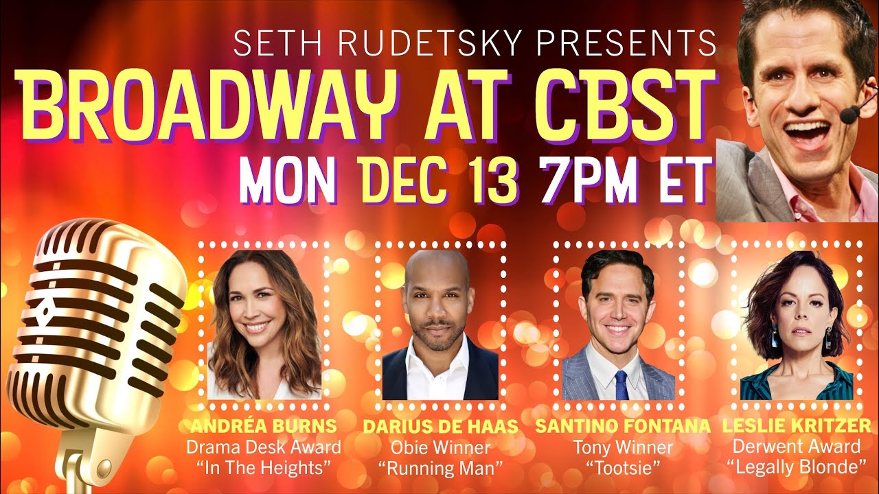 Broadway at CBST on SITH! With Andréa Burns, Darius de Haas, Santino Fontana, and Leslie Kritzer.