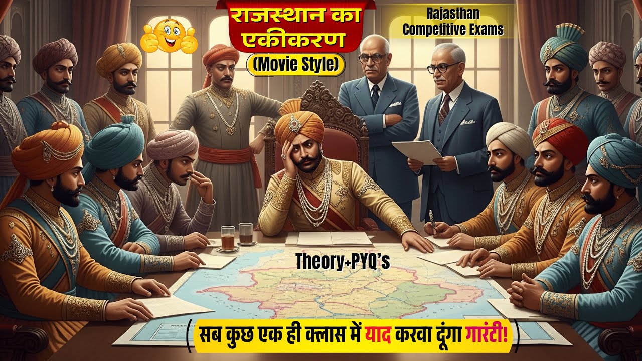 🎬🔥राजस्थान का एकीकरण (Movie-Style) | 21 मिनट का ब्रह्मास्त्र! | Thory + PYQ | Rajasthan | all Exams