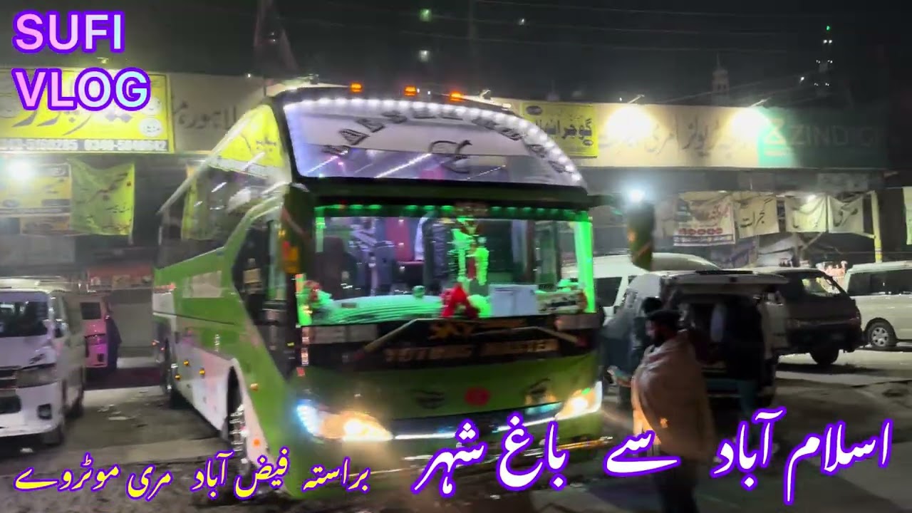 Islamabad to Bagh | Faizabad murree jhingha galli | ac coaster capital city Sufi vlog Pakistan | 