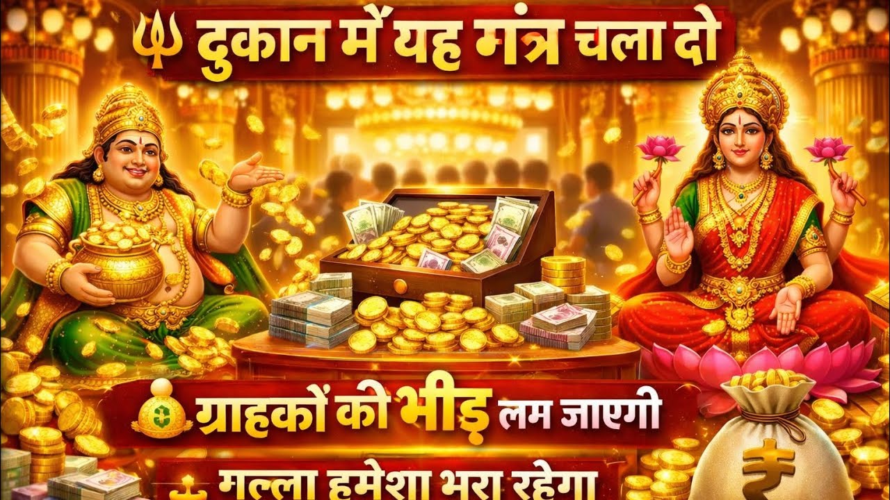 कुबेर धन प्राप्ति मंत्र। सिर्फ 10 मिनट चलाकर छोड़ दो। ग्राहकों की भीड़ लगेगी। व्यापार वृद्धि मंत्र 