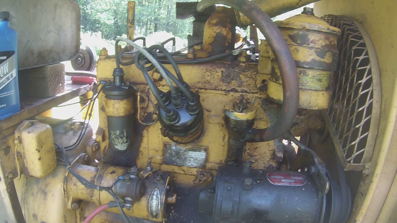 Hand cranking a L134 Go-Devil Hobart Welder