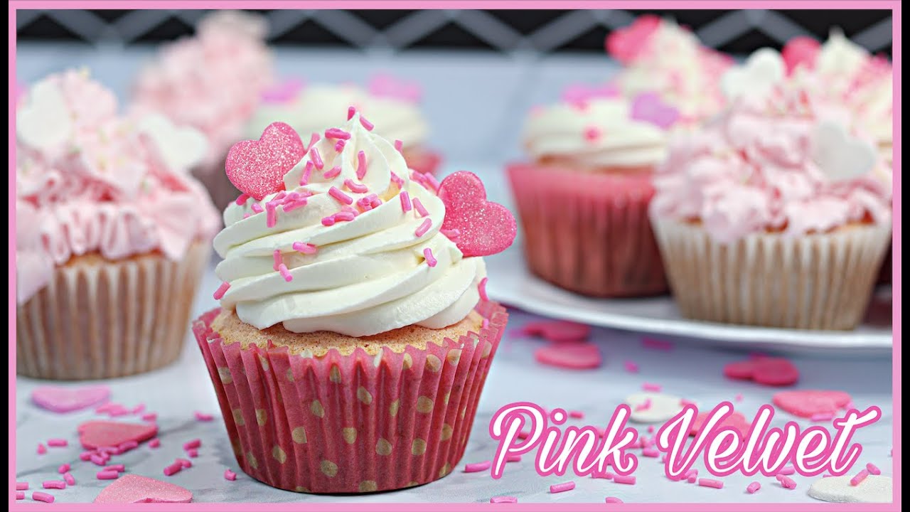 CUPCAKES DE PINK VELVET | con glaseado de queso crema