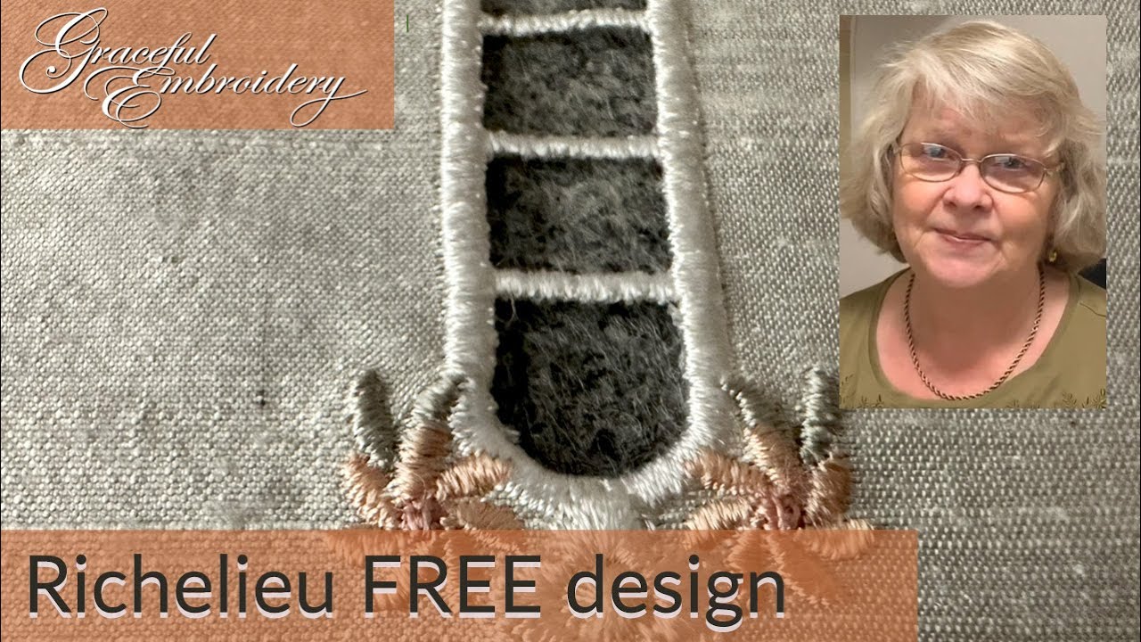 Embroidering the Graceful Richelieu freebie