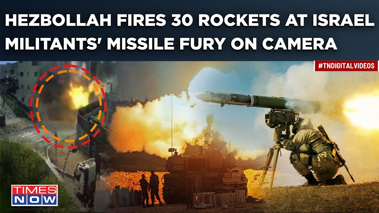 Hezbollah 30 Rockets Barrage Strike Israel| Kiryat Shmona Ravaged| Watch Missile Destruction On Cam