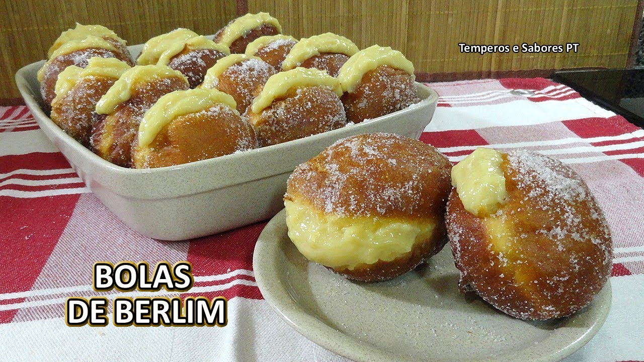 BOLAS DE BERLIM OU SONHOS DE PADARIA Recheadas com Creme Receita Fácil e Ficam Maravilhosas