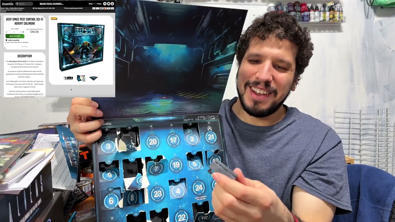 Deep Space Pest Control Sci Fi Advent Calendar UNBOXING! | MANTIC GAMES