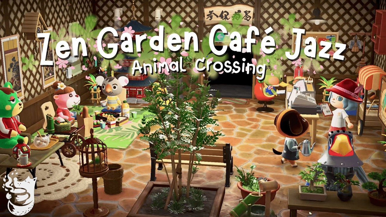 Zen Garden Café Jazz 🎋 Relaxing Jazz + Rain Sounds Ambience | Cozy Study & Work Music