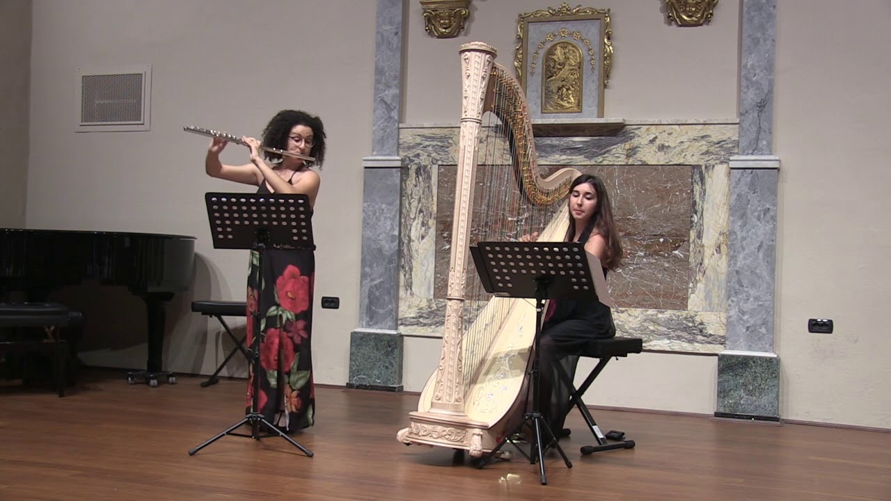 Marc Berthomieu, Cinq Nuances,  Agnese Contadini harp and Jessica Gabriele flute