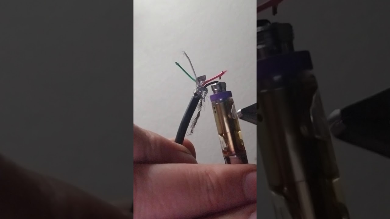 Hot wire vape pen with phone cord