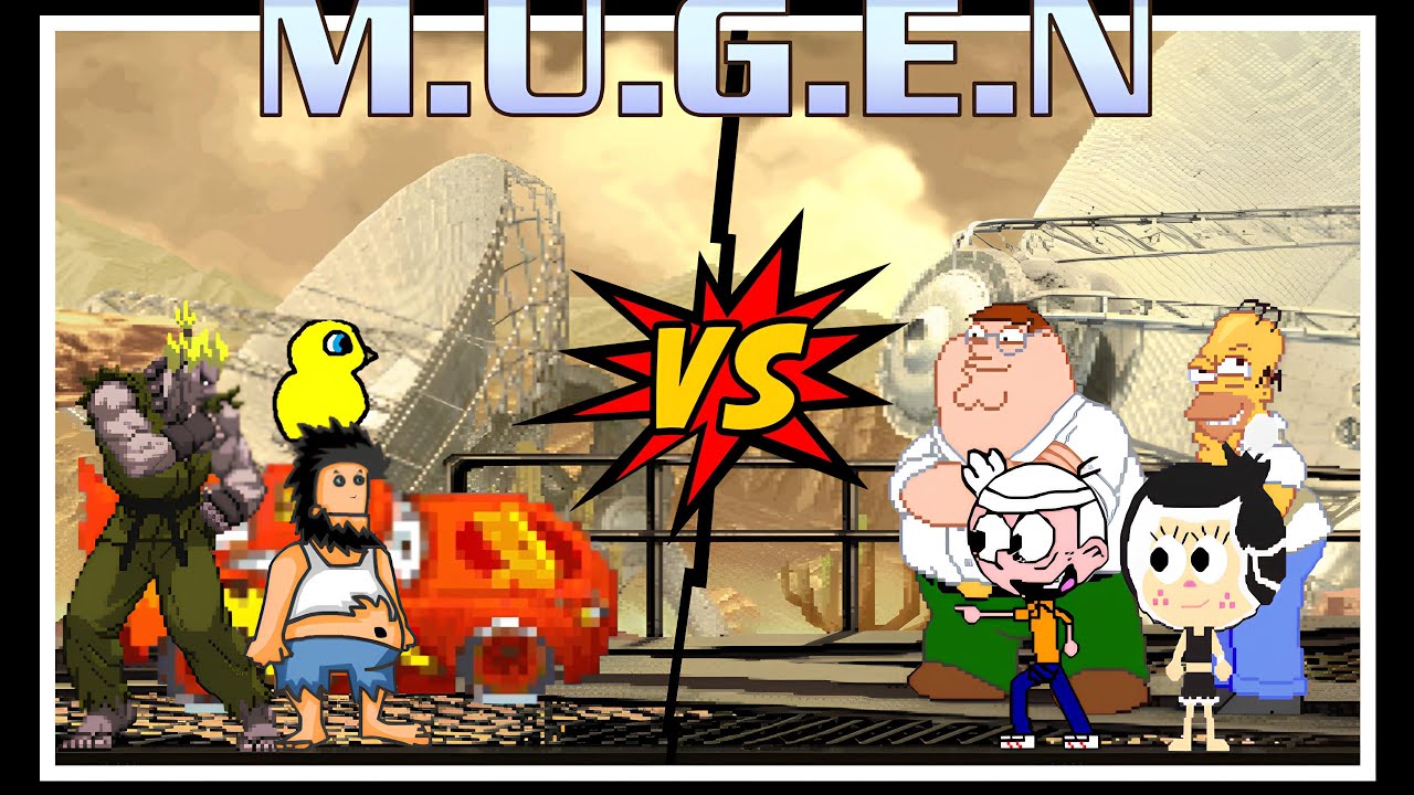 [MUGEN] McQueen, Duck Life, Rare Akuma & Hobo vs. Peter Griffin, Lincoln, Hanazuki & Homer Simpson