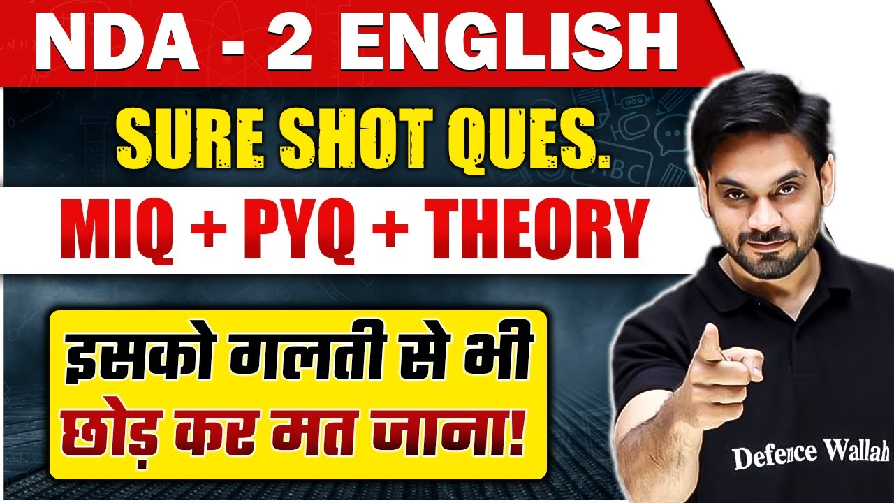 English Marathon For NDA-2, 2023 Exam | One Shot Revision 🔥🔥