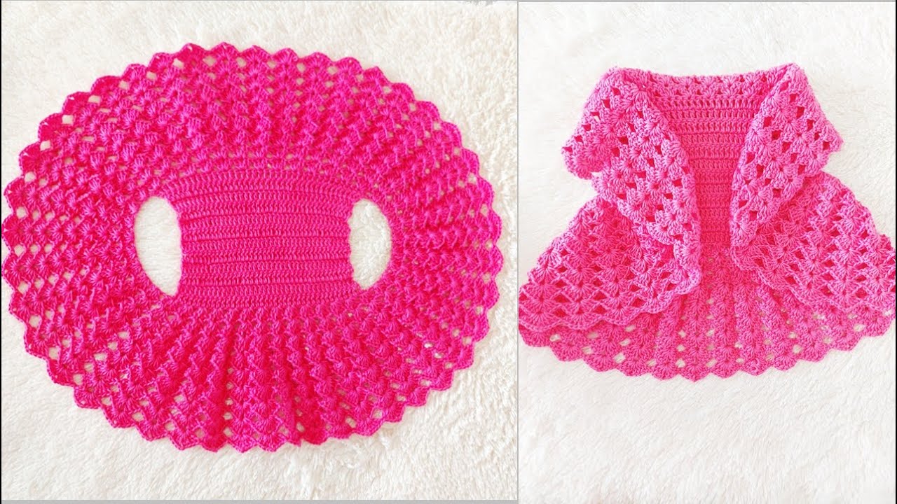 COMÓ HACER UN CHALECO BOLERO A CROCHET PARA NIÑA -  TEJE FÁCIL Y RAPIDO - PASO A PASO #KNITTING