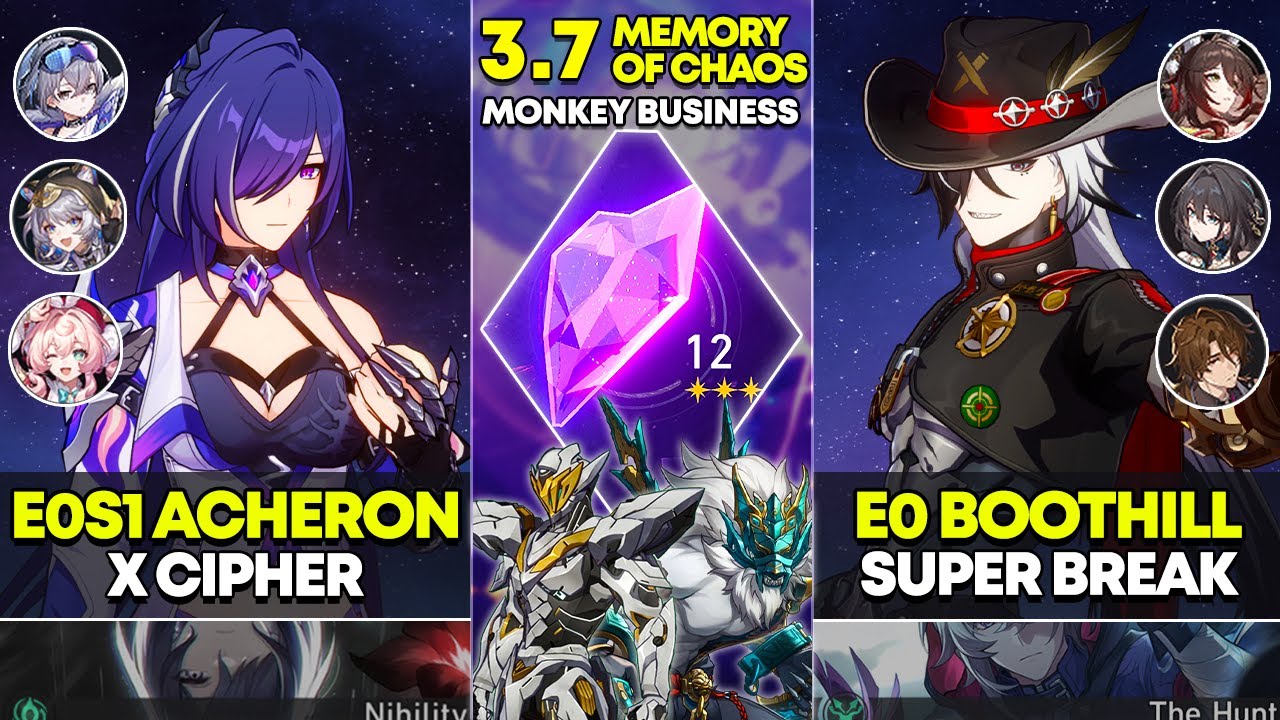 E0S1 Acheron x Cipher & E0 Boothill Super Break | Memory of Chaos 12 | Honkai Star Rail 3.7