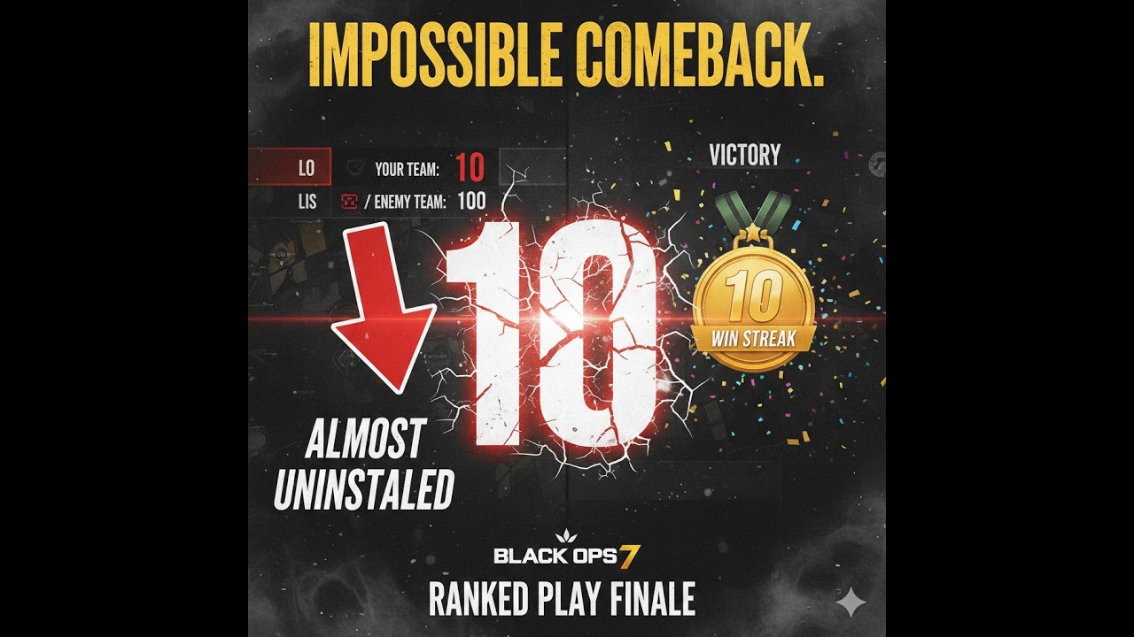 THE IMPOSSIBLE COMEBACK! 10 Win Streak on BO7 Ranked Play