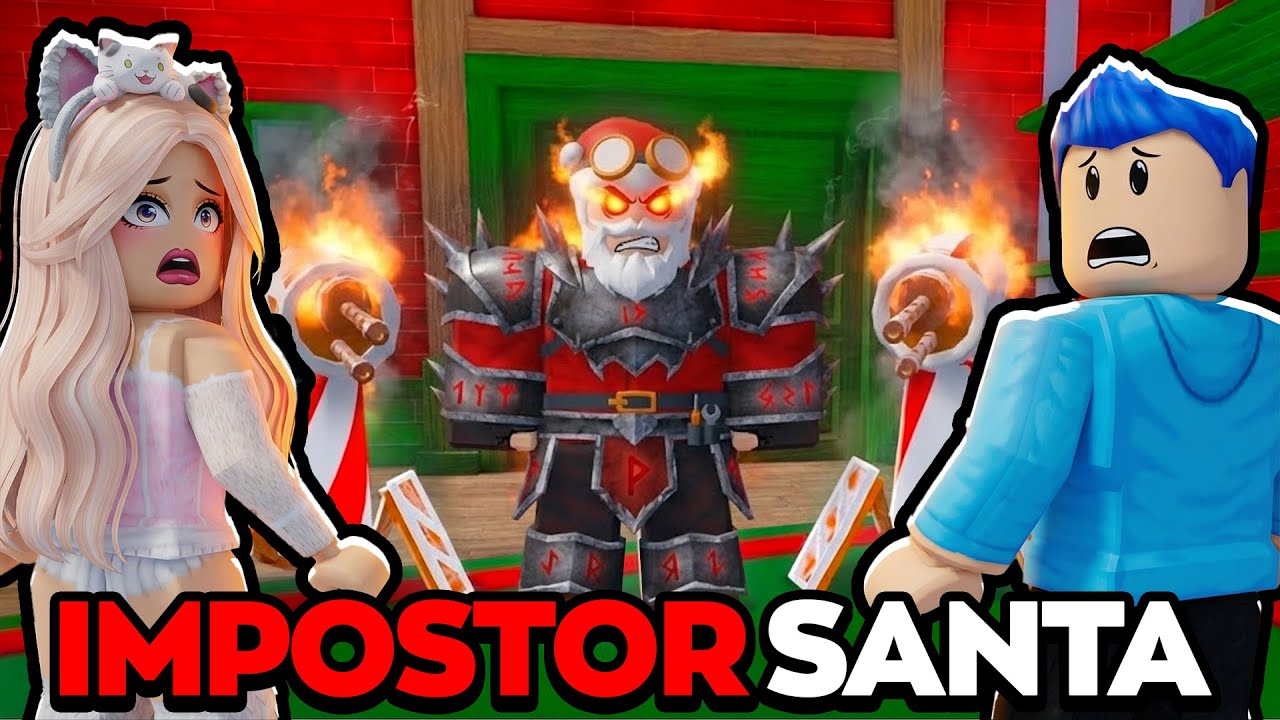 Defeating IMPOSTOR SANTA in 99 Nights in the Forest!! w/ @Lanaslifeee