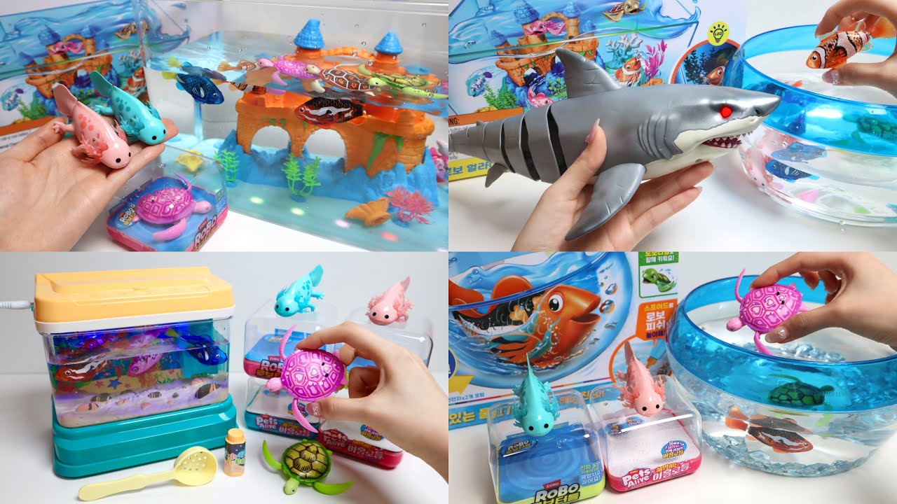 Toy asmr 🐟 Zuru Robo Alive Aquarium Playset Collection | Satisfying with Unboxing | Review toys