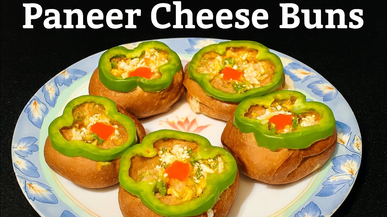 Pizza Paneer Cheesey Buns recipe🤤 ( पनीर पिज़्ज़ा बन्स रेसिपी)@ foodforkids @minicheesypizzabuns